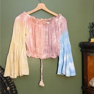 Surf Gypsy Pastel Off-Shoulder Blouse